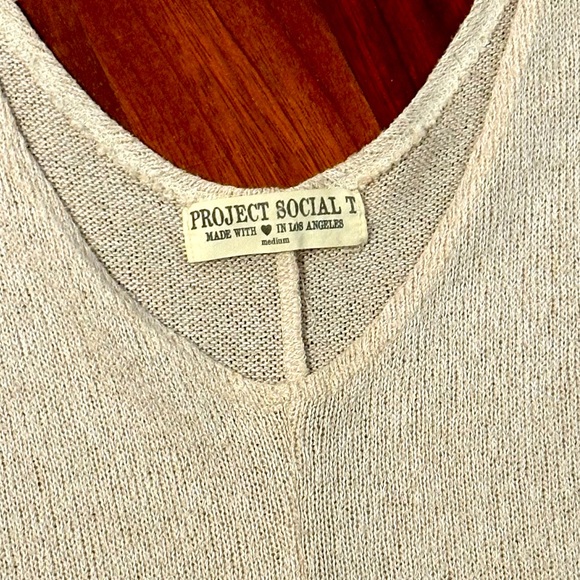 Project Social T - Bone / cream color - M - sleeveless, read description - Picture 3 of 8